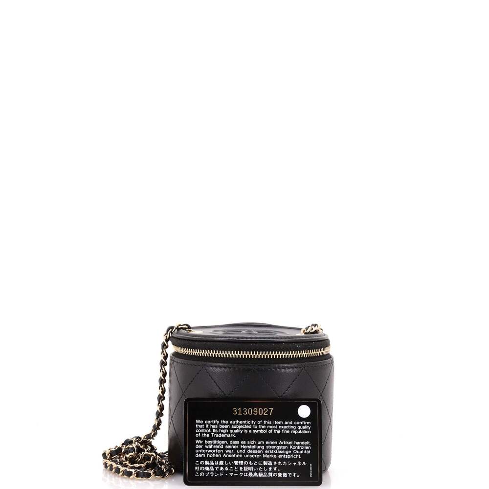 Chanel Cc Round Vanity Case With Chain #206781C16B - Picture 2 of 9